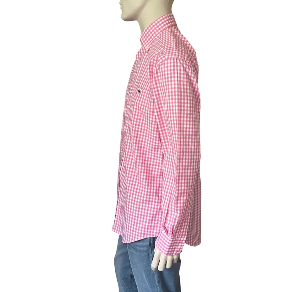 Vineyard Vines Classic Fit Tucker Shirt 100% Cotton Pink Gingham Check NWOT - Picture 5 of 13